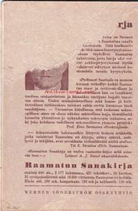 Uskontoa jatkokouluille, 1937. 2. painos. Oppi- ja lukukirja kansakoulun jatko-opetusta varten.