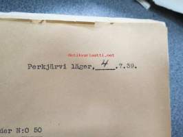 Fältartilleriregementet 4 Staben, Perkjärvi läger, 4.7.1939 dagorder -Perkjärven tykistöleirin päiväkäsky
