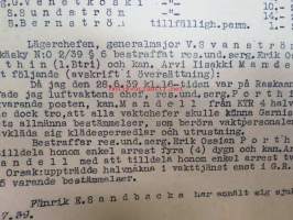 Fältartilleriregementet 4 Staben, Perkjärvi läger, 4.7.1939 dagorder -Perkjärven tykistöleirin päiväkäsky