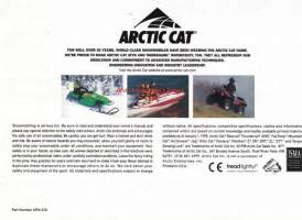 Arctic Cat moottorikelkkaesite, 1999.