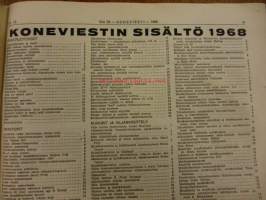 Koneviesti 1968 / 25. 11.12.1968. sis mm,Uutta metsäkalustoa Volvolta.Koneviestin sisältö 1968.TraktorikompressoritUudet Audit.Kokeilimme moottorisahoja.Welger