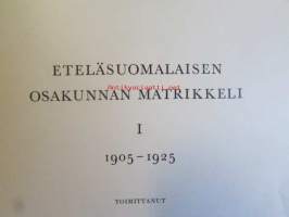 Eteläsuomalaisen osakunnan martikkeli I 1905-1925