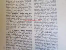 Eteläsuomalaisen osakunnan martikkeli I 1905-1925