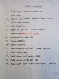 Schörling Waggonbau - käsikirja yleiskonelaustaa ja M-TTV IIn rakennetta varten (lakaisukone - käyttöohjekirja), Lisänä Strömlaufplan oheismoottorin sähkökaavio.