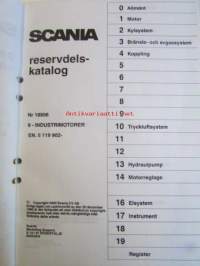 Scania power industrial diesel parts catalogue, No 18806, 9 industrial engine, EN. 5119902-
