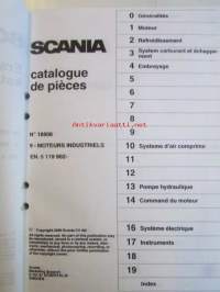 Scania power industrial diesel parts catalogue, No 18806, 9 industrial engine, EN. 5119902-