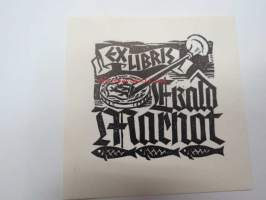 Ex Libris Evald Marnot -kirjanomistajamerkki