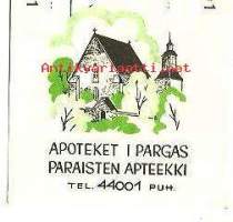 Paraisten  Apteekki   , resepti  signatuuri  1972