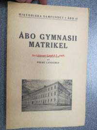 Åbo gymnasii matrikel (oppilaat, opettajat, rehtorit 1830-1869)