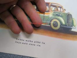 Auto - Kuva-Kirja Oy:n 1950-luvun todella nostalginen autoaiheinen kirja eri malleineen ja loruineen