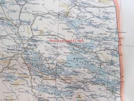 Suomen yleiskartta lehti C4 (mm. Kemijärvi, Posio, Suomussalmi, Pudasjärvi)