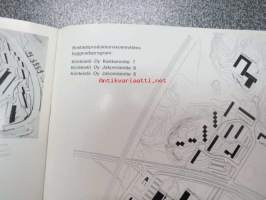 Helsingfors stads bostadsproduktionskommitté - Satden bygger bostäder -esite mm. Gårdsbacka (Kontula) - Ostostie 5, Kontulankuja 3, Kvarnbäcken -Yläkivi, Malm