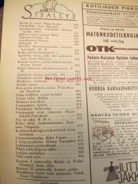 Kotiliesi 1961 nr 15 elokuu. Aiheina mm. Liejupohjan laiturin teko. Heteka. Meeri Rinne, Karjalohjan puhelinkeskuksen hoitaja,  vuonna -65. Pikkukuva ja lyhyt