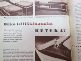 Kotiliesi 1961 nr 15 elokuu. Aiheina mm. Liejupohjan laiturin teko. Heteka. Meeri Rinne, Karjalohjan puhelinkeskuksen hoitaja,  vuonna -65. Pikkukuva ja lyhyt