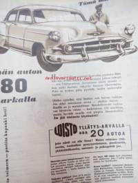 Suomen Kuvalehti 1954 nr 5   30.1.1954  Kansikuvassa Runebergin patsas (Runbergin syntymästä 150 vuotta vuonna 1954). Aiheita: Sao Paulo, 1954. Oiva Paloheimo