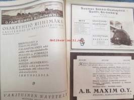 Suomen Kuvalehti 1923 nr 26 Aiheita: Väinö Aaltonen Ateljee Roomassa, kuva ja lyhyt kuvateksti.Tukholman kaupungintalo juuri valmistunut, kuva vuodelta 1923.