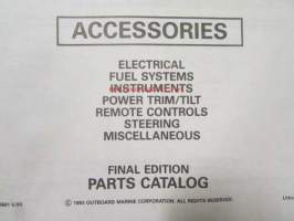 Johnson-Evinrude huolto 1993 Accessories Parts catalog, katso tarkemmat merkinnät kuvasta.