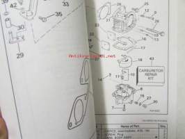 Johnson-Evinrude huolto 1993, 120, 125, 140 Models, final edition Parts catalog, katso tarkemmat malli merkinnät kuvasta.