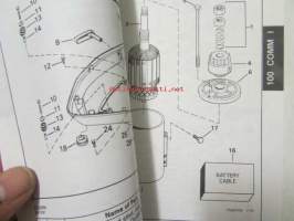 Johnson-Evinrude huolto 1993, 100 COMM Models, final edition Parts catalog, katso tarkemmat malli merkinnät kuvasta.