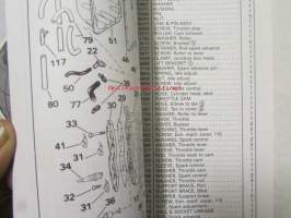 Johnson-Evinrude huolto 1993, 88, 90, 100, 115 65, 80JET, QUIET RIDER Models, final edition Parts catalog, katso tarkemmat malli merkinnät kuvasta.