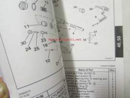 Johnson-Evinrude huolto 1993, 25D, 40, 50, 35JET Models, final edition Parts catalog, katso tarkemmat malli merkinnät kuvasta.