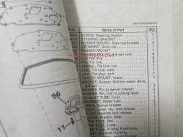 Johnson-Evinrude huolto 1993, 5, 6, 8 Models, final edition Parts catalog, katso tarkemmat malli merkinnät kuvasta.