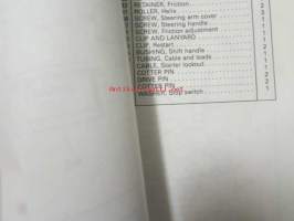 Johnson-Evinrude huolto 1993, 5, 6, 8 Models, final edition Parts catalog, katso tarkemmat malli merkinnät kuvasta.