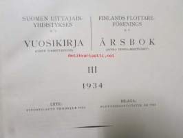 Suomen Uittajainyhdistyksen Vuosikirja III 1934