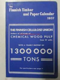 Finnish Timber and Paper Calendar 1937 -kalenteri / vuosikirja