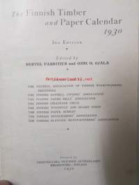 Finnish Timber and Paper Calendar 1930 -kalenteri / vuosikirja
