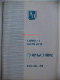 Kaipiaisten Osuuskauppa Kaipiainen , toimintakertomus vuodelta 1968