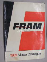 Fram filters 1969 Master Catalogue -ilmansuodatinluettelo