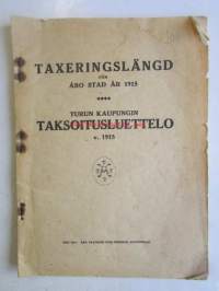 Taxeringslängd för Åbo stad år 1915 - Turun kaupungin taksoitusluettelo v. 1915