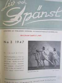 Liv och Spänst - Utgiven Finlads Svenska kvinnogymgymnastikförbund v. 1946-47