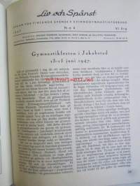 Liv och Spänst - Utgiven Finlads Svenska kvinnogymgymnastikförbund v. 1946-47
