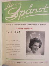 Liv och Spänst - Utgiven Finlads Svenska kvinnogymgymnastikförbund v. 1948-49