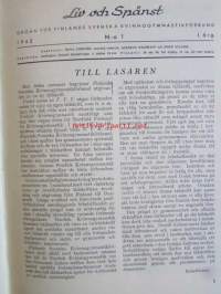Liv och Spänst - Utgiven Finlads Svenska kvinnogymgymnastikförbund v. 1942-43