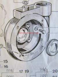 Bernard Motoeurs Illustrated Parts Catalogue, Engines Types 18B, 318A, 328A -Kiskoporakone Varaosaluettelo, katso kuvasta mallinumerot tarkemmin