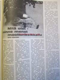 Vauhdin Maailma 1974 nr 4 -mm. Hot Rod, Skoda 120 S Rallye perinteitä perinteitä, Risto ja Ilkka Kivimäki, Hesketh Racingin hurja joukko, Lahden moottori- ja