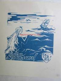 Ex Libris Lyydia Oorand -kirjanomistajamerkki