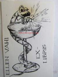 Ex Libris Ellen Vahi -kirjanomistajamerkki