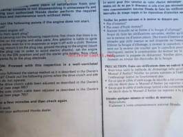 Honda Power Carrier HP400, Owner&#039;s manual - Käyttöohjeet (kopioitu A4)