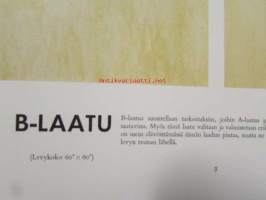 Suomalainen koivuvaneri 1963 -laatuluokitus ja ominaisuudet, tekniset tiedot