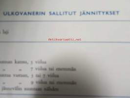 Suomalainen koivuvaneri 1963 -laatuluokitus ja ominaisuudet, tekniset tiedot