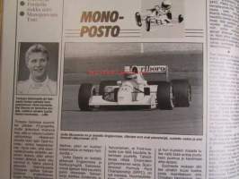 Vauhdin Maailma 1992 nr 4 -mm. VM maistelee Juha Kankusen Monte Lancia Martin Holmes pääsi maiskuttamaan, Formula 1 GP:t Kyalami ja Mexico, F1 Kuskien kypärät,