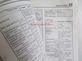 Mazda 929 Workshop Manual -korjaamokäsikirja, englanninkileinen
