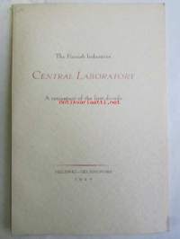 The Finnish Industries&#039; Central laboratory -A retrospect of the first decade