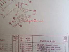 Johnson Outboard 1974 parts book 85 hp -varaosaluettelo, katso tarkemmat mallitiedot kuvasta