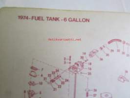 Johnson Outboard 1974 parts book 25 hp -varaosaluettelo, katso tarkemmat mallitiedot kuvasta