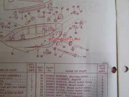 Johnson Outboard 1974 parts book 9.9 hp -varaosaluettelo, katso tarkemmat mallitiedot kuvasta